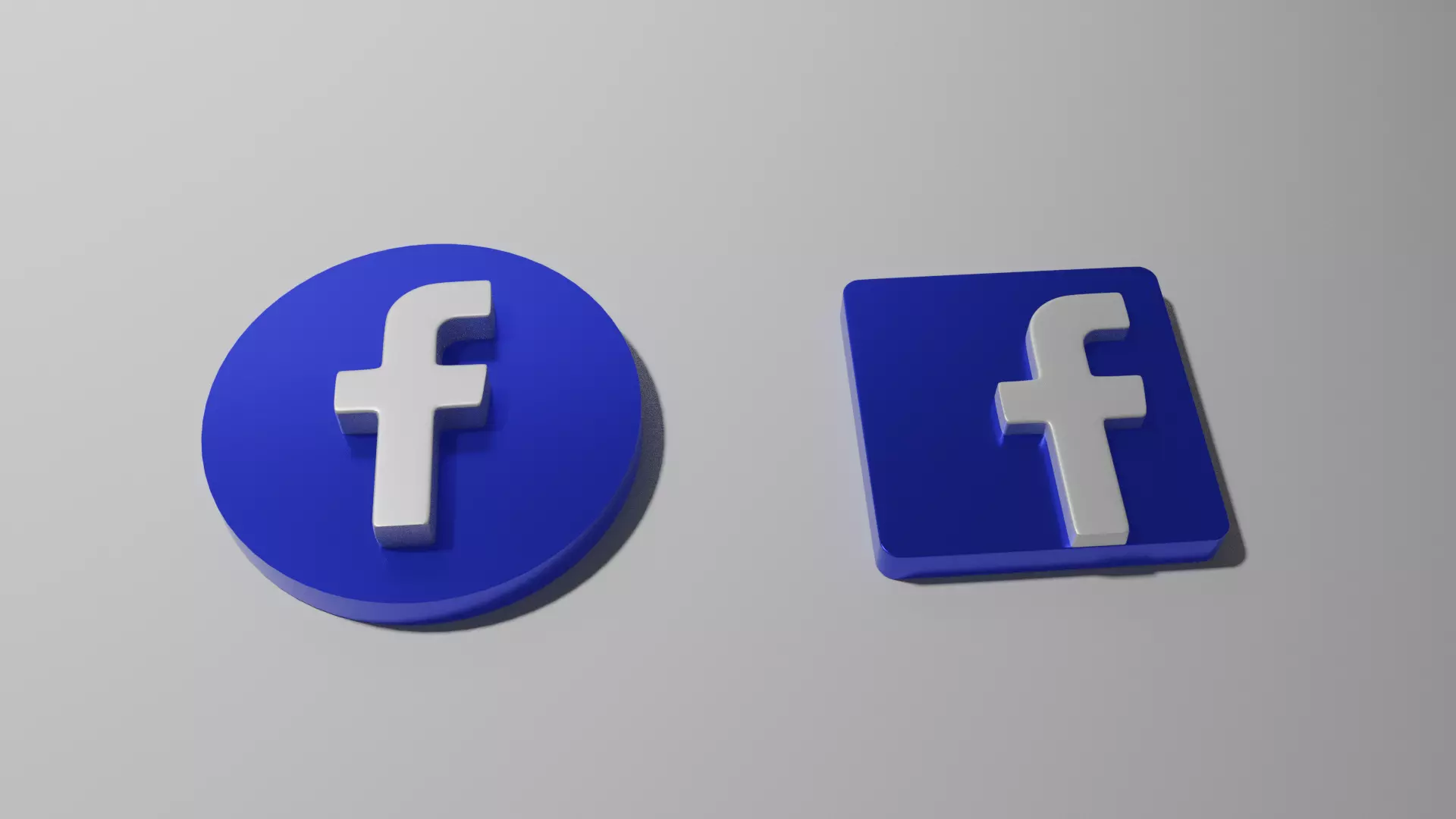 facebook icon  3D model_0