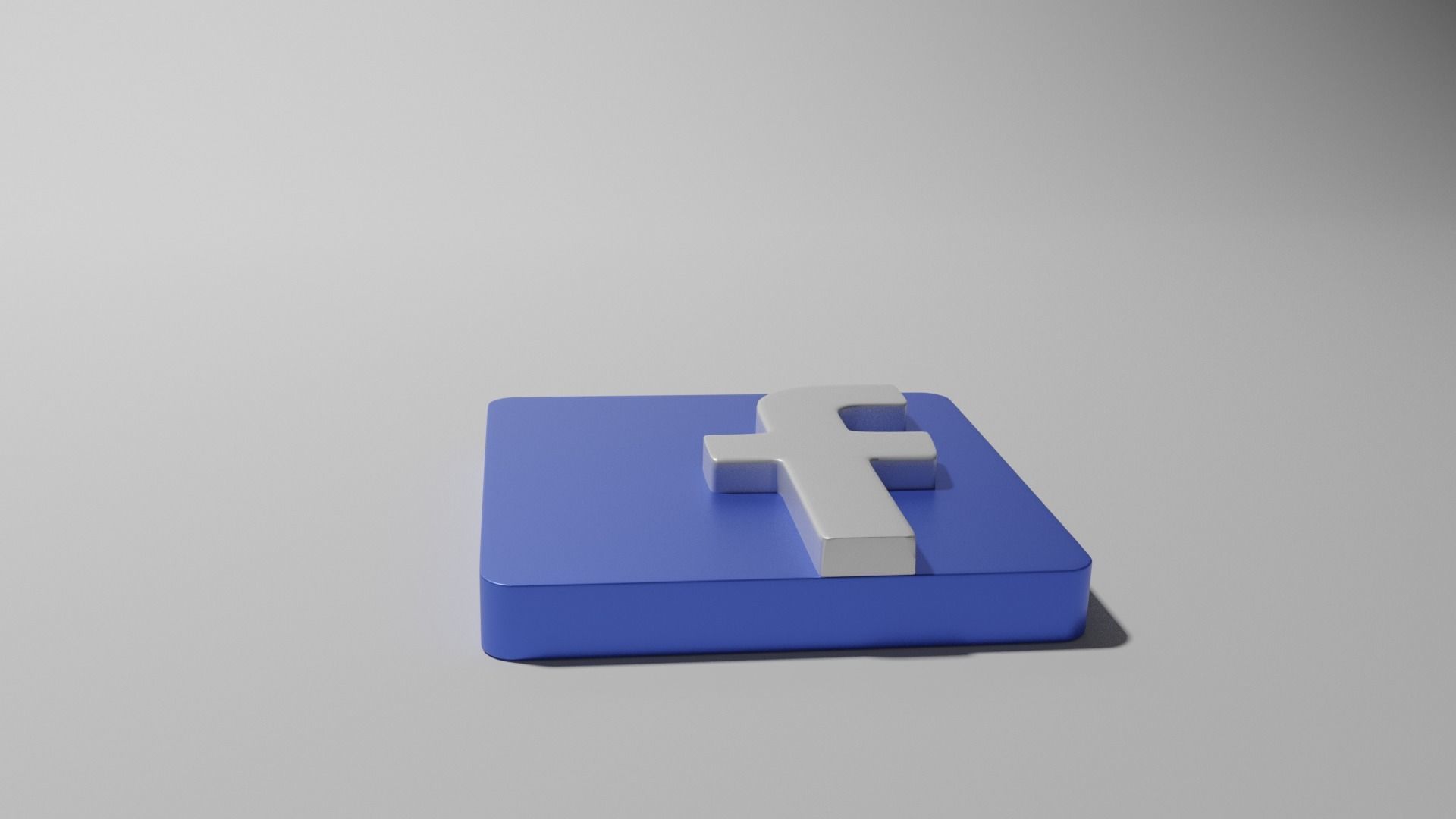 facebook icon  3D model_3