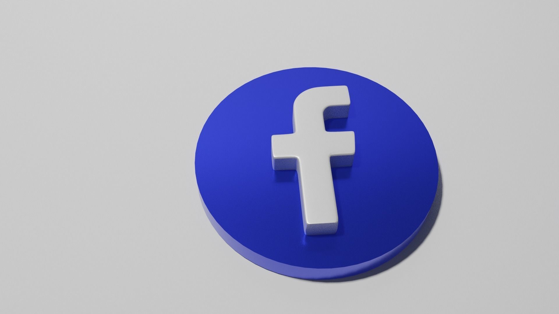 facebook icon  3D model_9