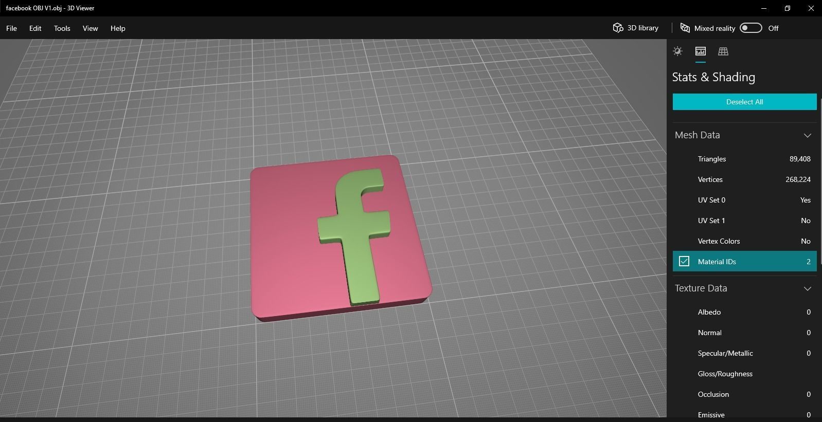 facebook icon  3D model_10