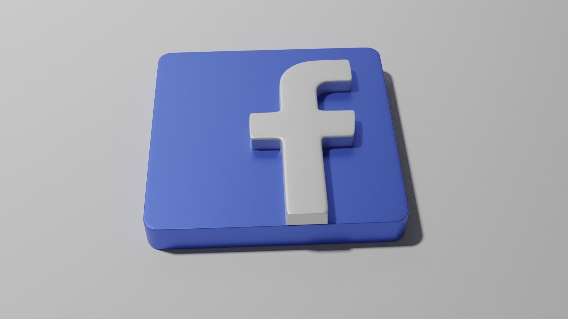 facebook icon  3D model_1