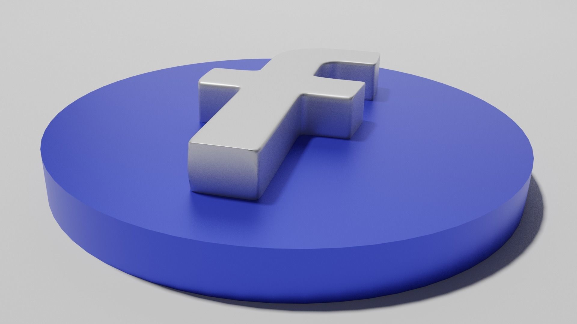 facebook icon  3D model_6