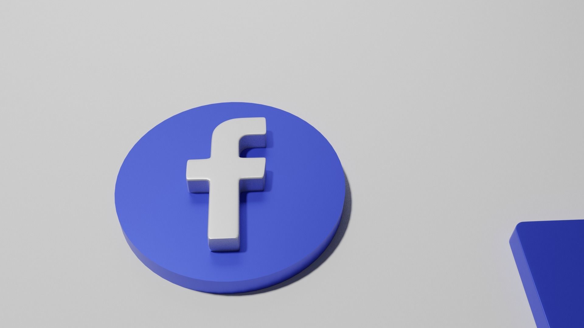 facebook icon  3D model_5