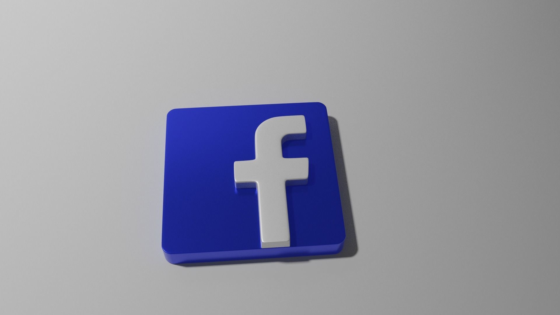 facebook icon  3D model_7