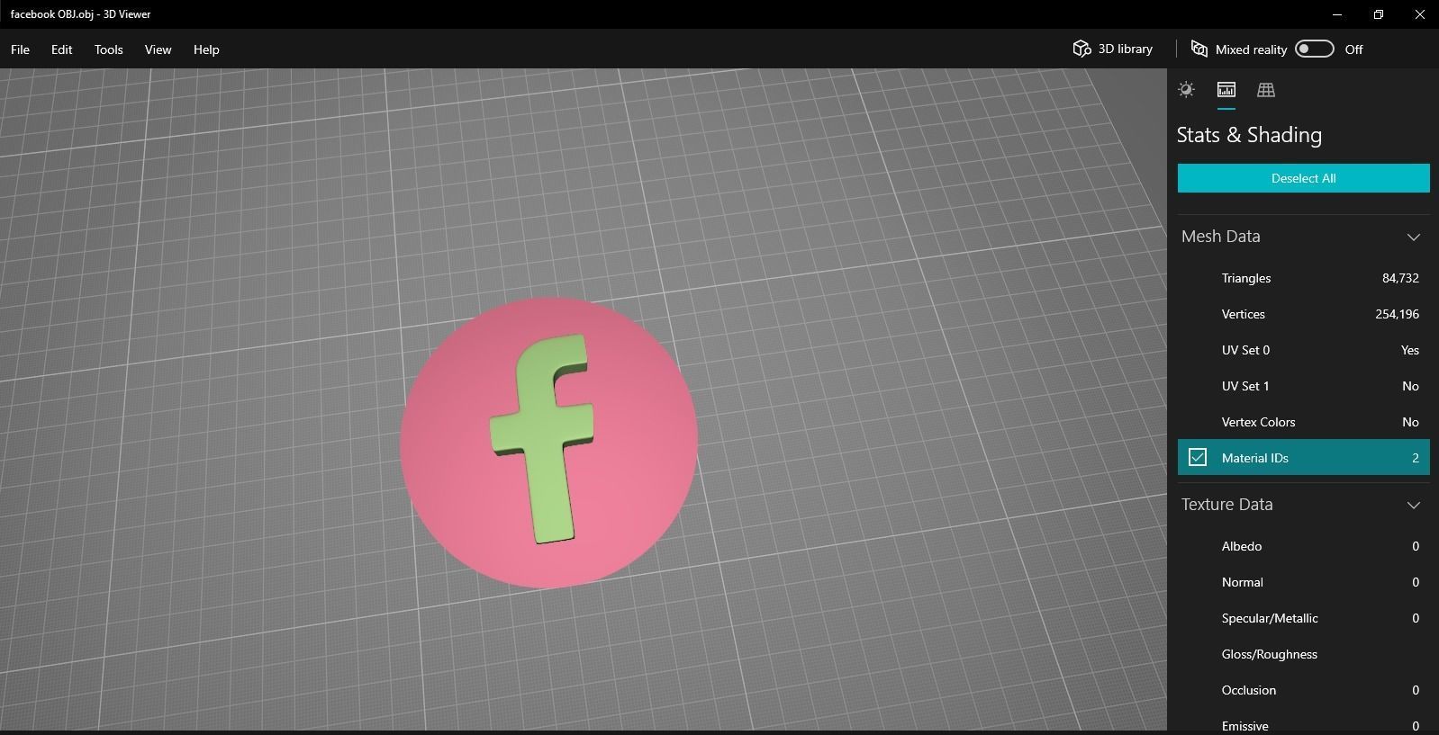 facebook icon  3D model_11