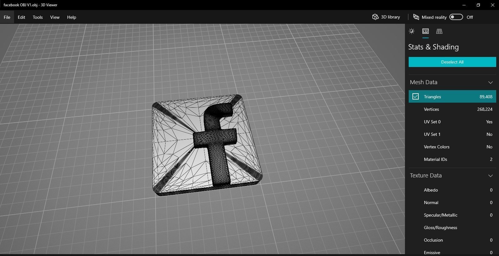 facebook icon  3D model_13
