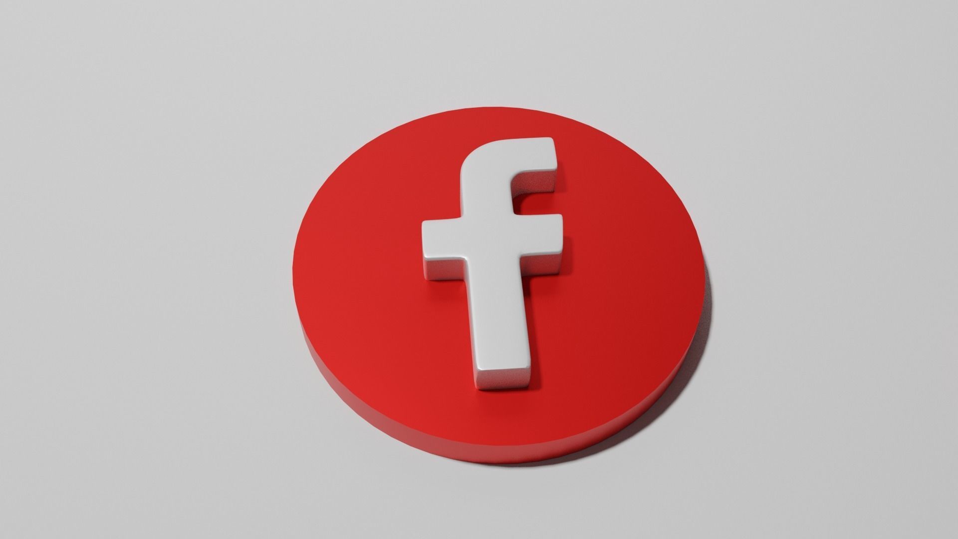 facebook icon  3D model_8