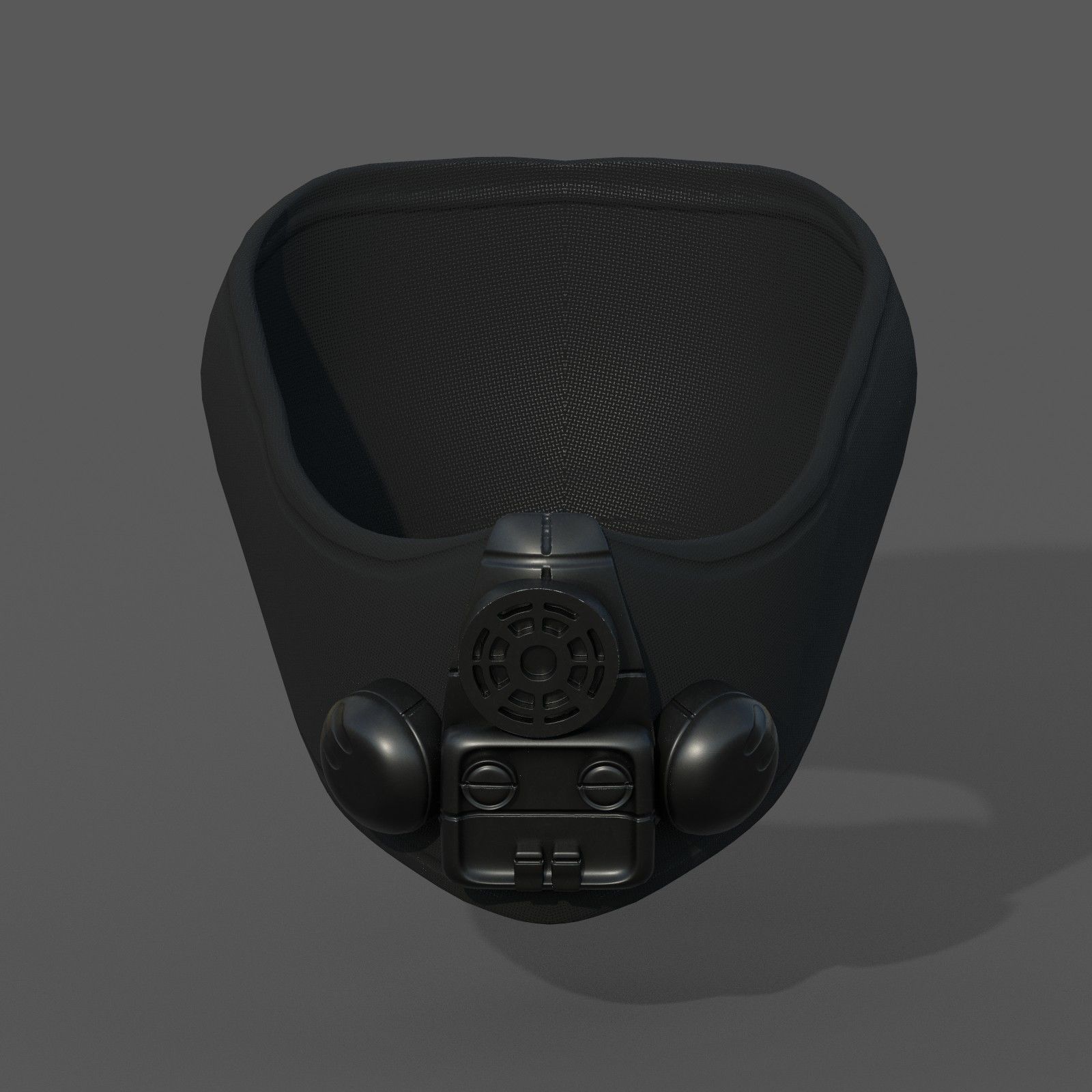 Gas mask helmet protection isolated scifi Low-poly 3D model_5