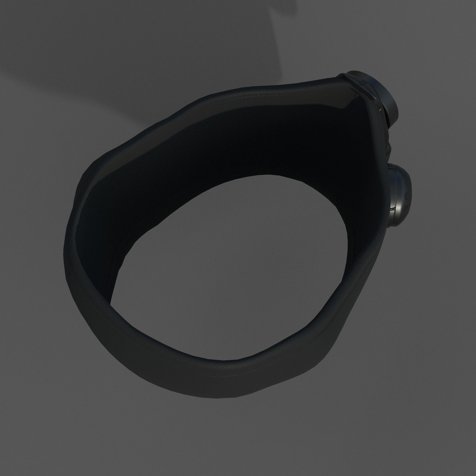 Gas mask helmet protection isolated scifi Low-poly 3D model_9