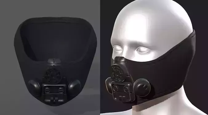 Gas mask helmet protection isolated scifi 