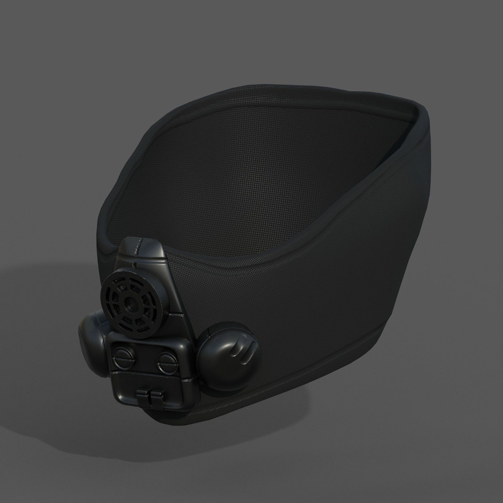 Gas mask helmet protection isolated scifi Low-poly 3D model_8