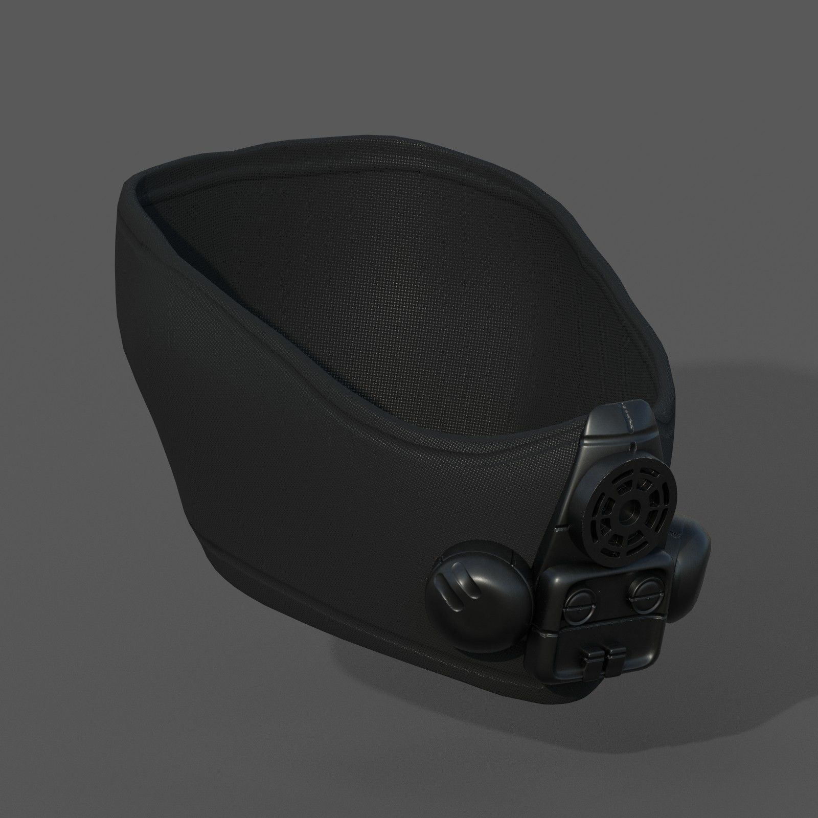 Gas mask helmet protection isolated scifi Low-poly 3D model_4