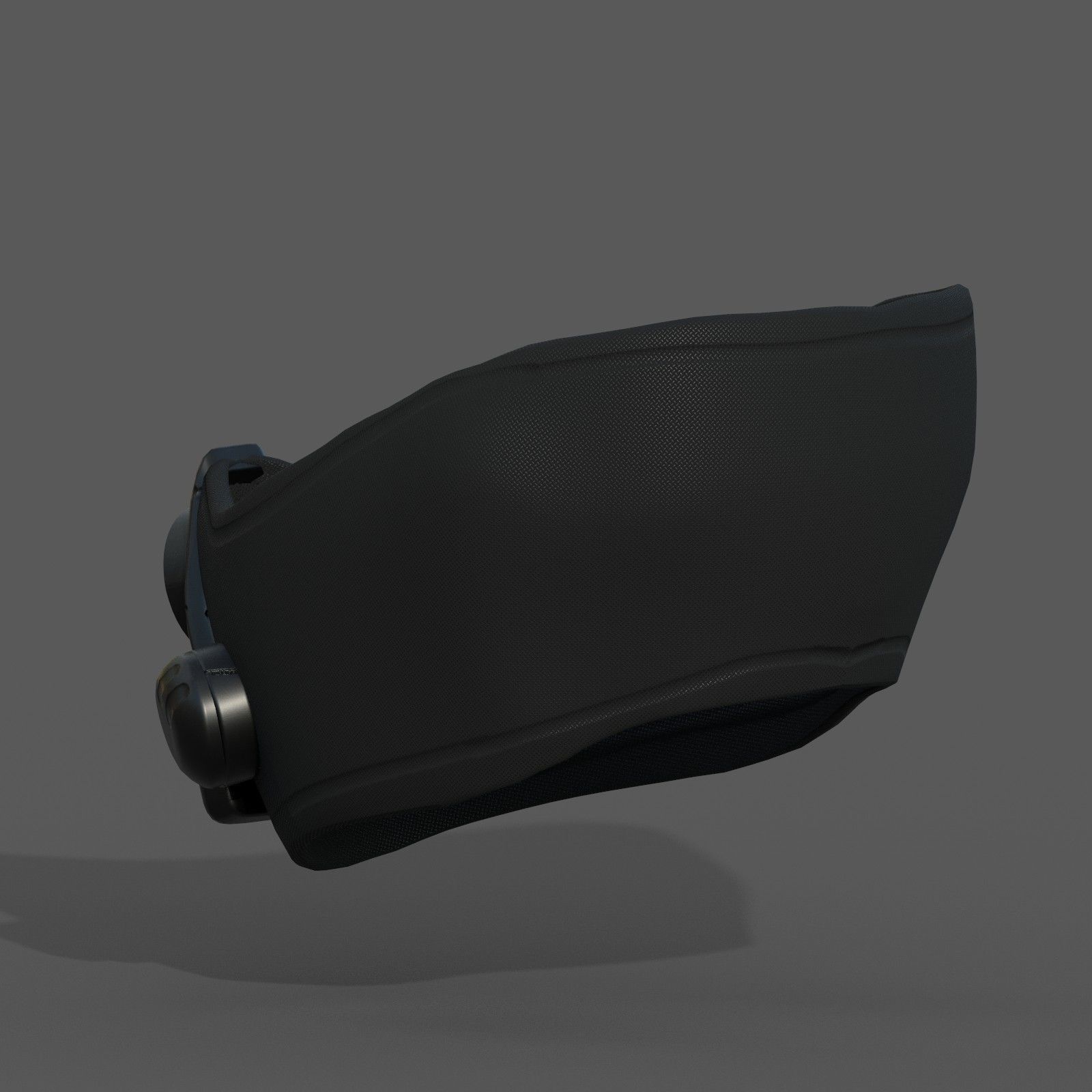 Gas mask helmet protection isolated scifi Low-poly 3D model_7