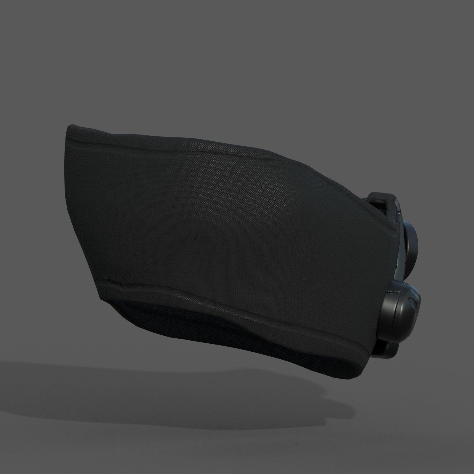 Gas mask helmet protection isolated scifi Low-poly 3D model_3