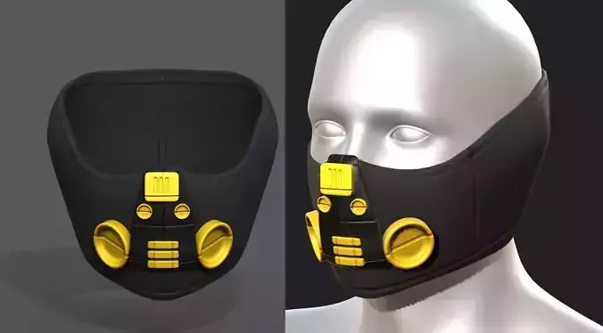 Gas mask helmet scifi futuristic 