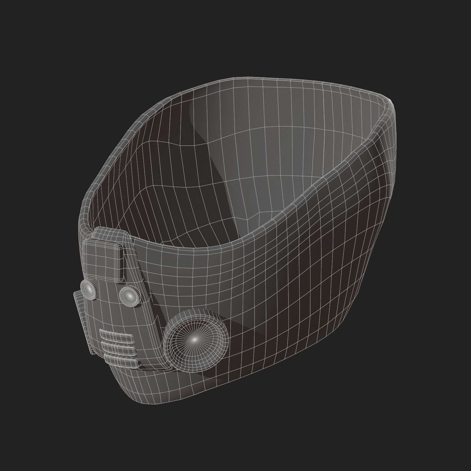 Gas mask scifi military combat 3d  Low-poly 3D model_12