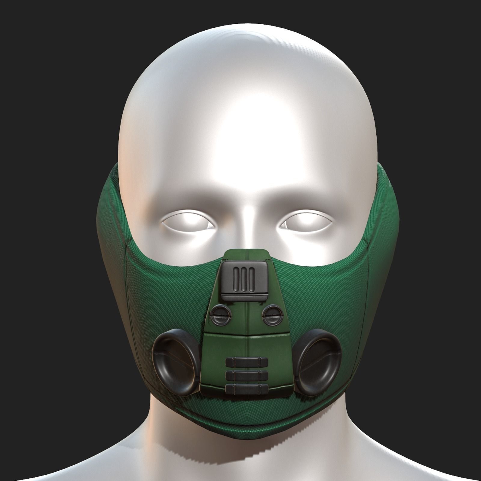Gas mask scifi military combat 3d  Low-poly 3D model_2