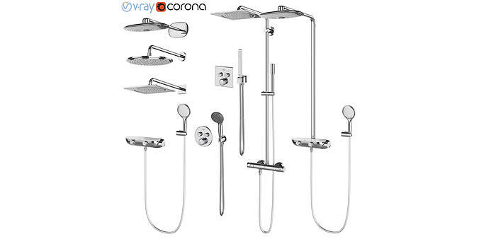 Shower systems GROHE set 96 3D model