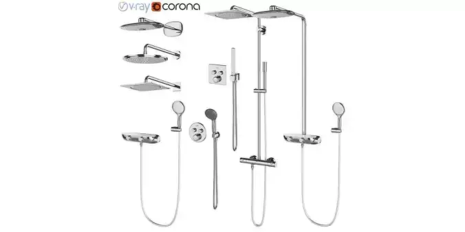 Shower systems GROHE set 96 3D model