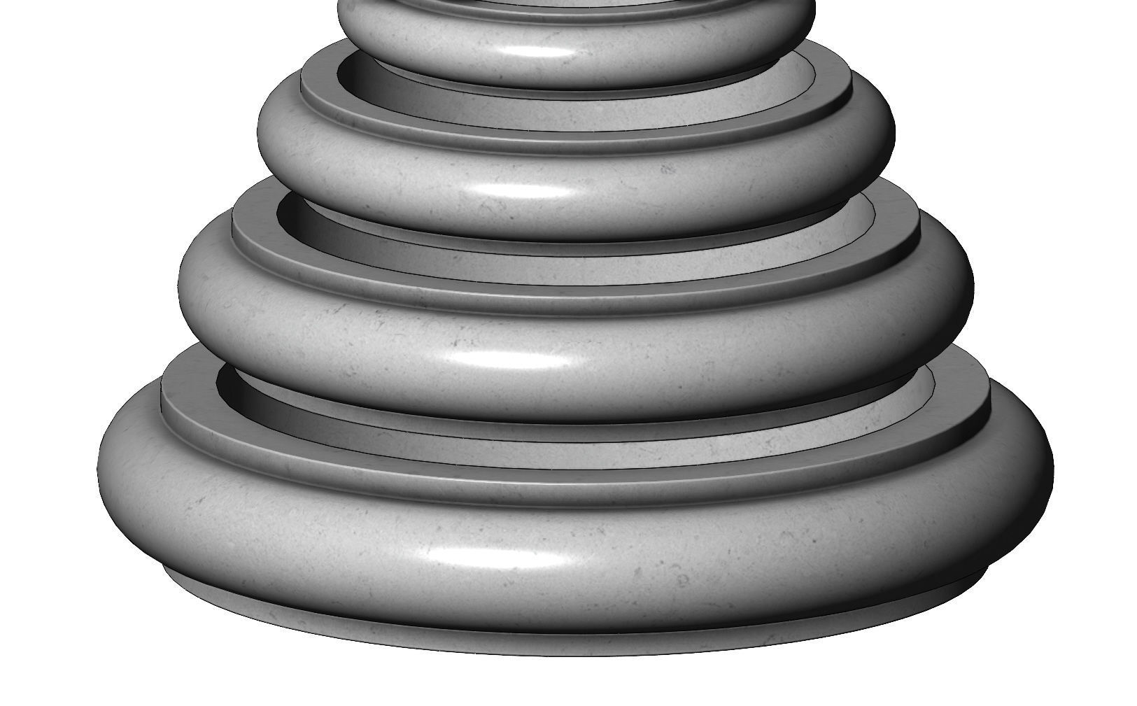 Single Bullnose Column Base 3D print model_6