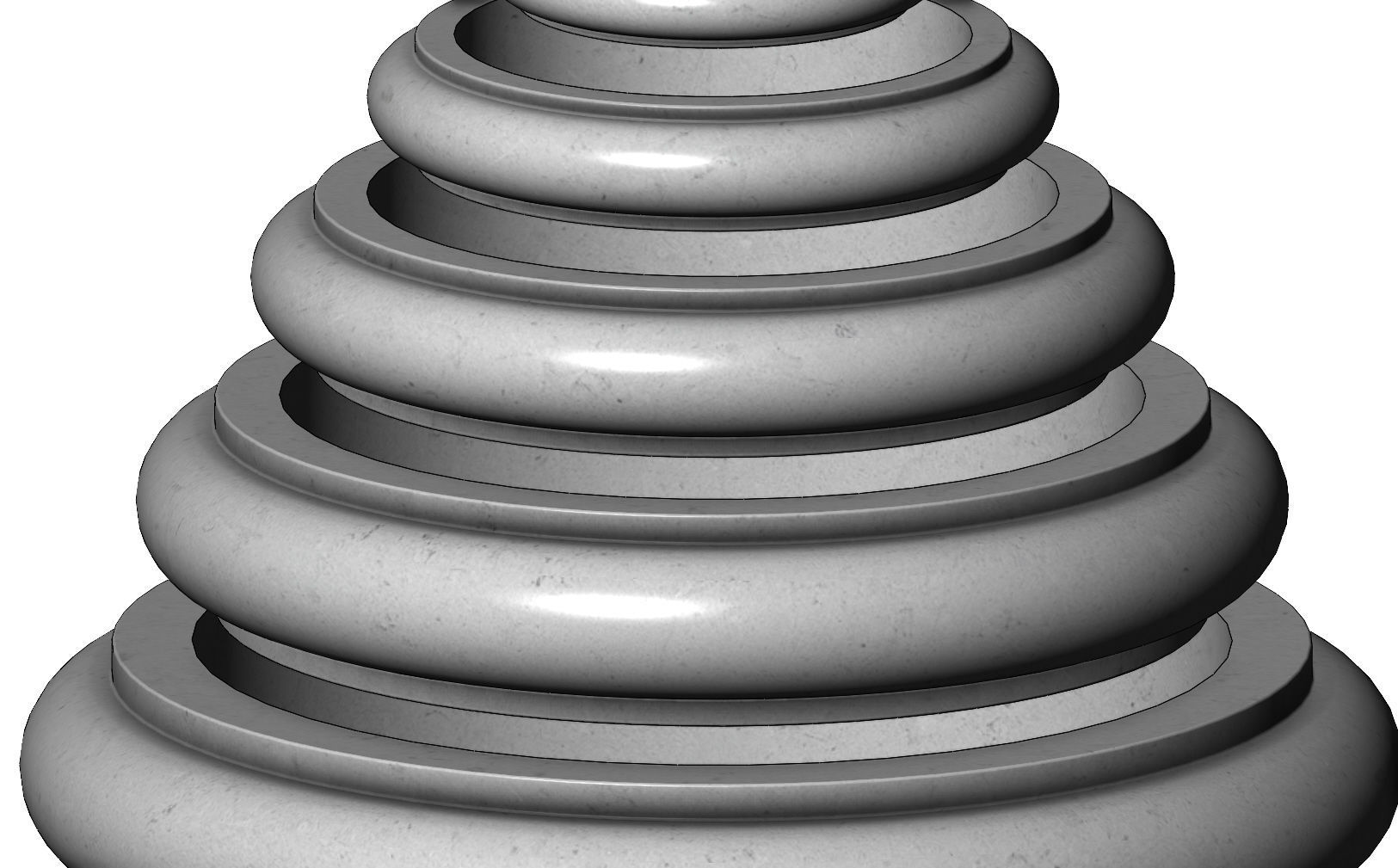 Single Bullnose Column Base 3D print model_7