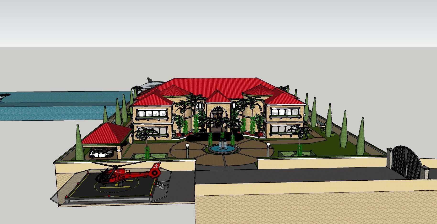 Very Posh Mansion that is situated by the sea 3D model_14