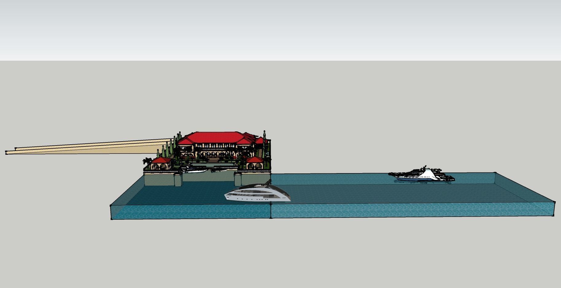 Very Posh Mansion that is situated by the sea 3D model_1