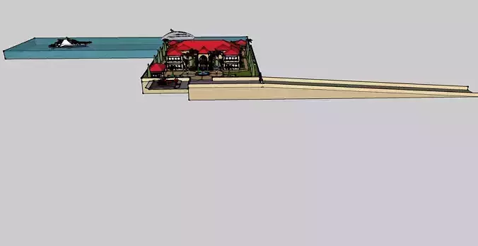 Very Posh Mansion that is situated by the sea 3D model
