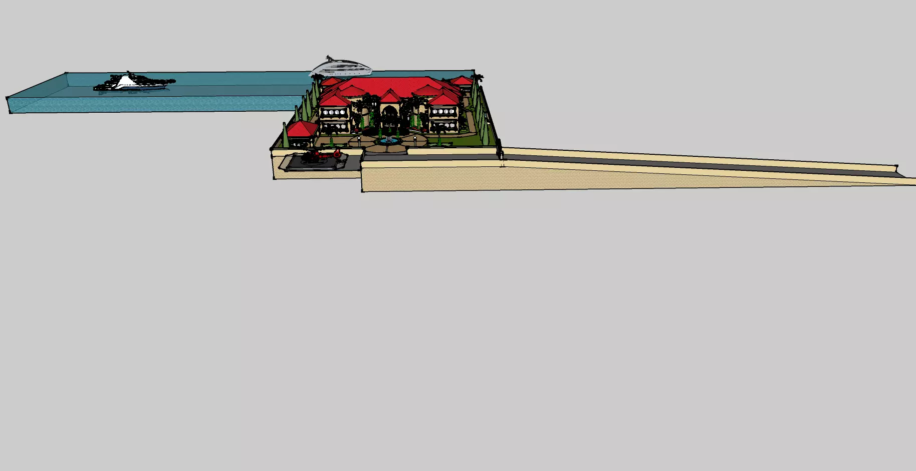 Very Posh Mansion that is situated by the sea 3D model_0