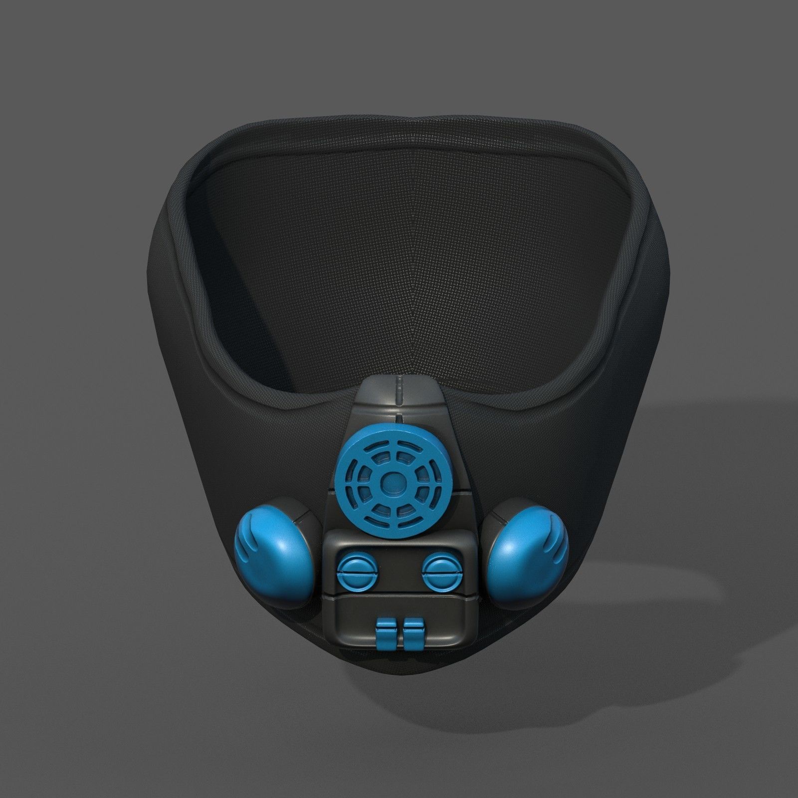 Gas mask respirator scifi futuristic 3d model Low-poly 3D model_3