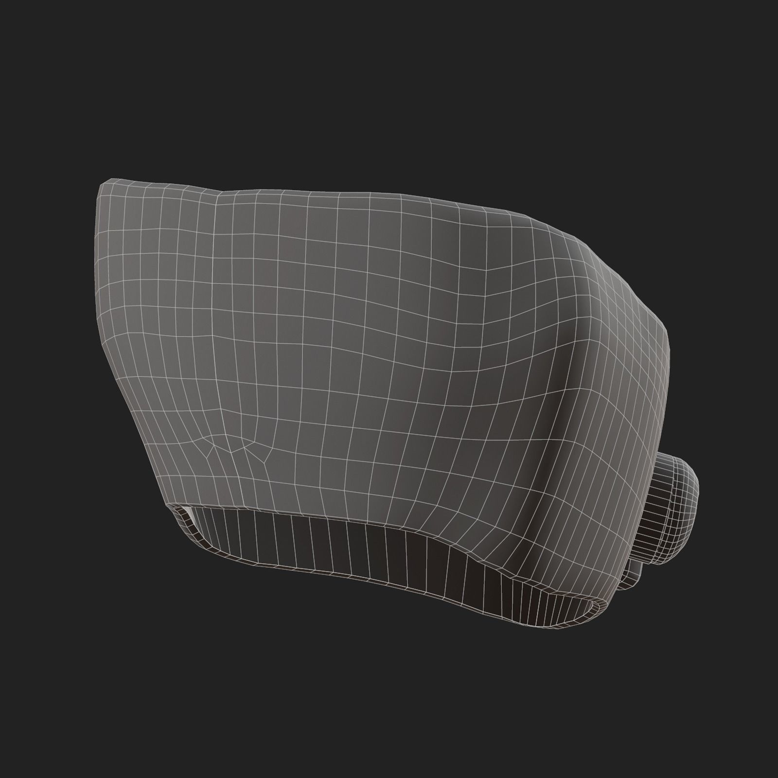 Gas mask respirator scifi futuristic 3d model Low-poly 3D model_9