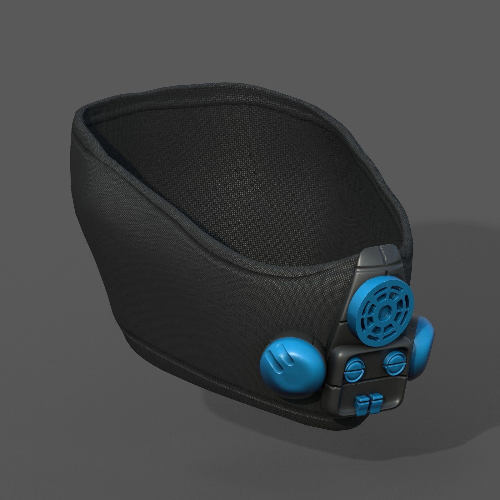 Gas mask respirator scifi futuristic 3d model Low-poly 3D model_5