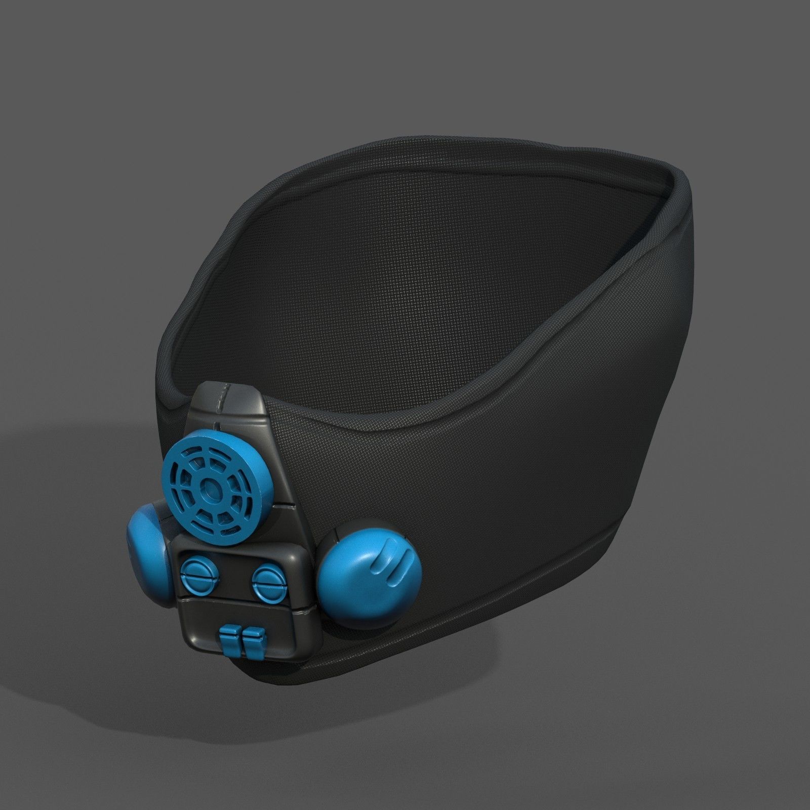 Gas mask respirator scifi futuristic 3d model Low-poly 3D model_4