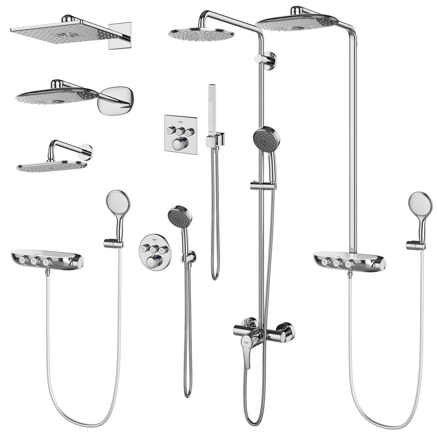 Shower systems GROHE set 97 3D model_1