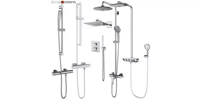 Shower systems GROHE set 98 3D model