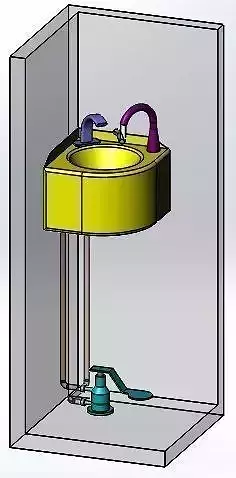 Foot Operated Hand Sink Free 3D model