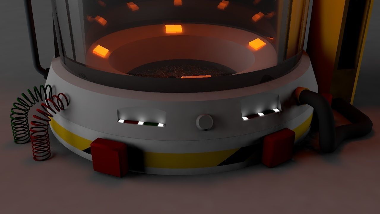 lab capsule EDITED now with a door and removable top Low-poly 3D model_1