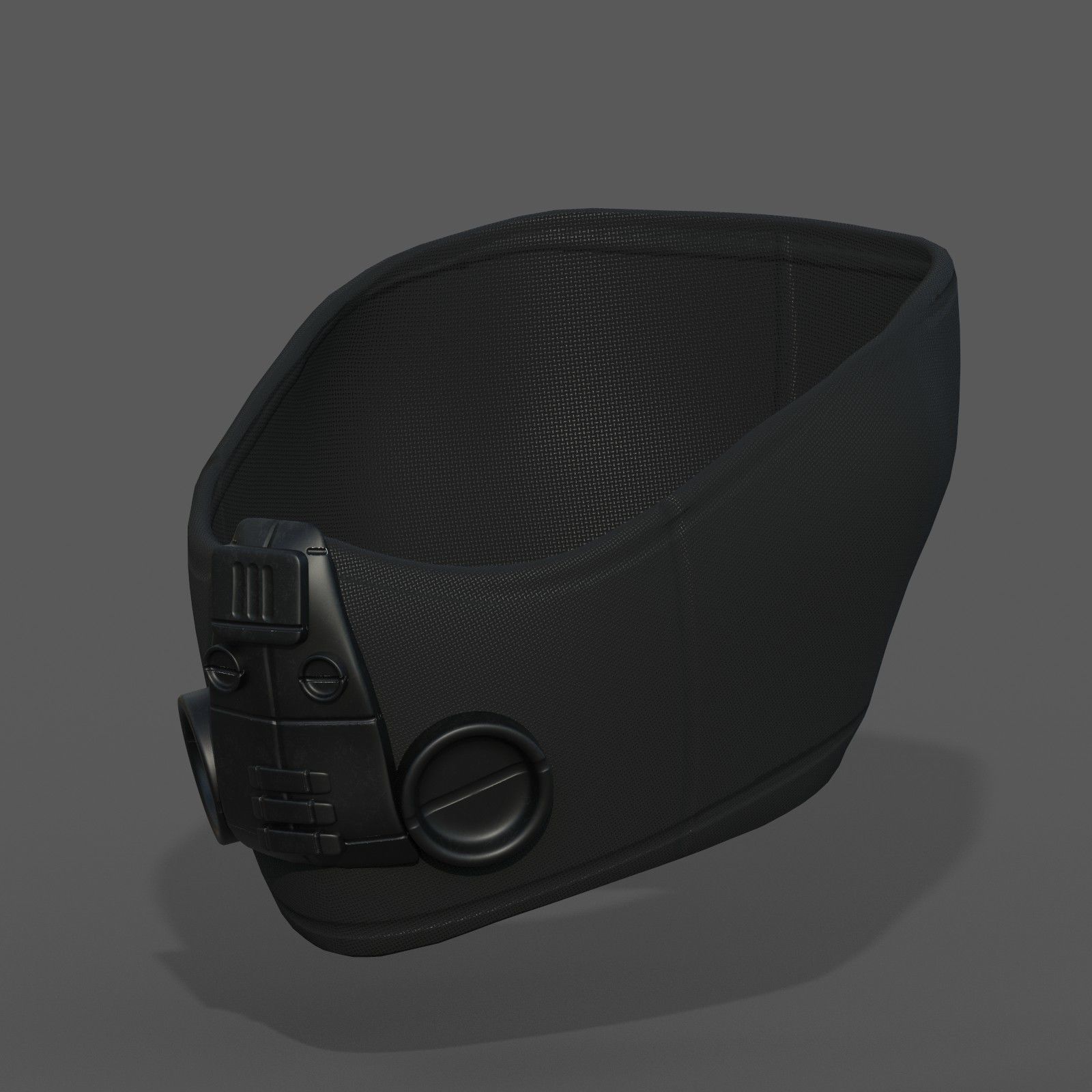 Gas mask respirator scifi futuristic 3d  Low-poly 3D model_4