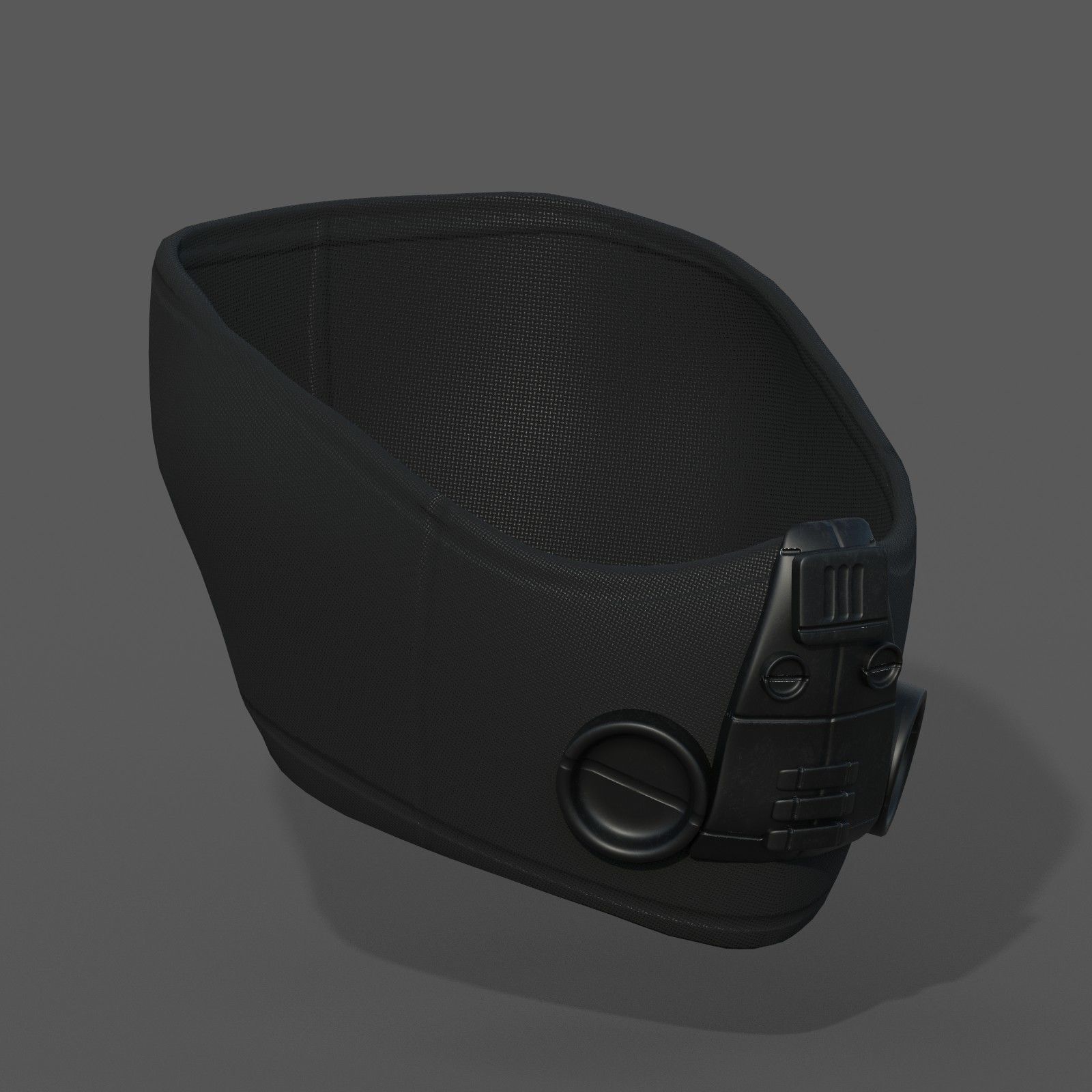 Gas mask respirator scifi futuristic 3d  Low-poly 3D model_3