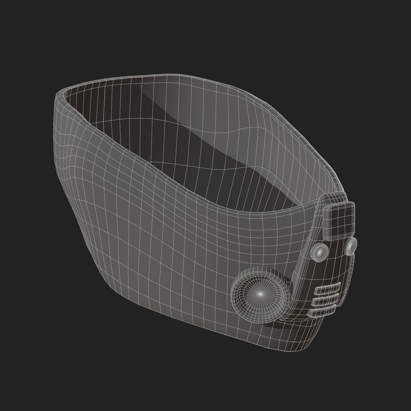 Gas mask respirator scifi futuristic 3d  Low-poly 3D model_13