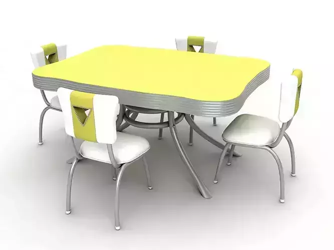 1950s Style Dining Set Table and Chairs