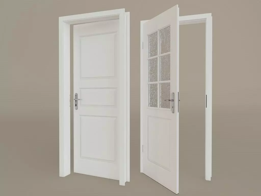 Realistic Doors glass Free 3D model