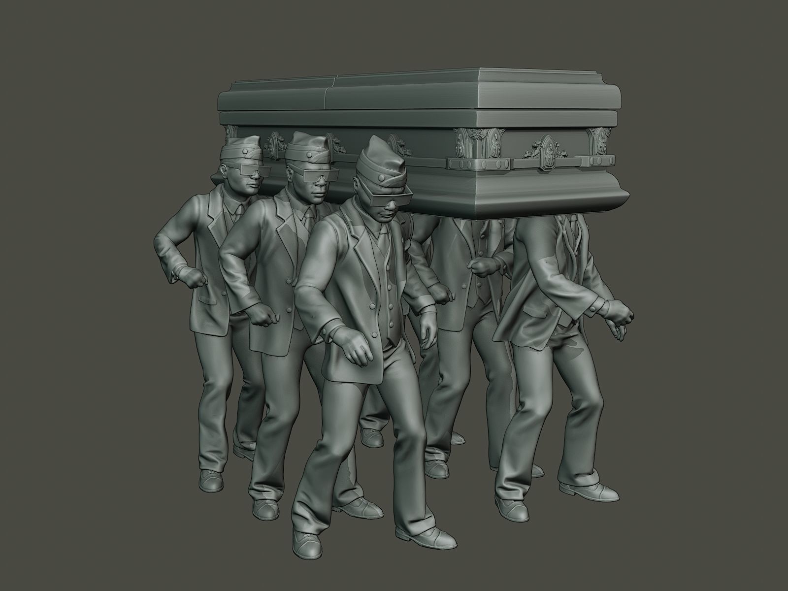 Dancing coffin meme 3D print model_9