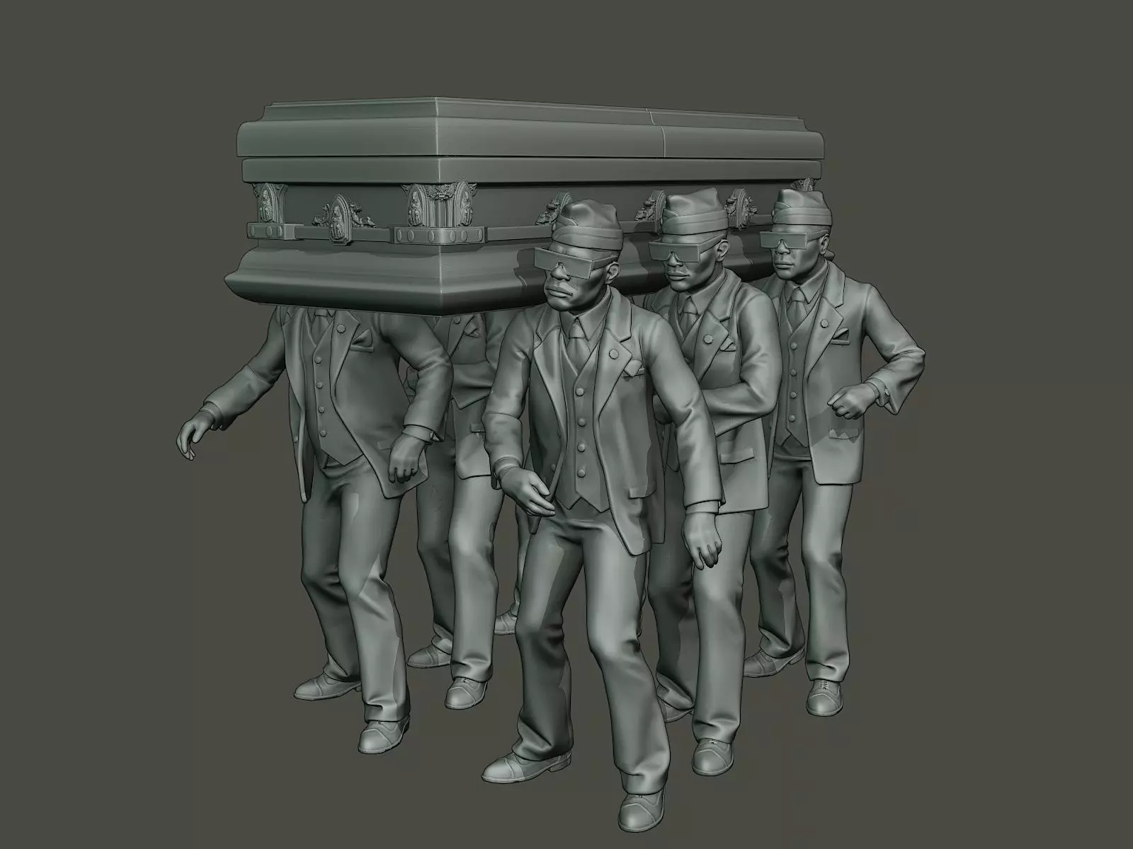 Dancing coffin meme 3D print model_0