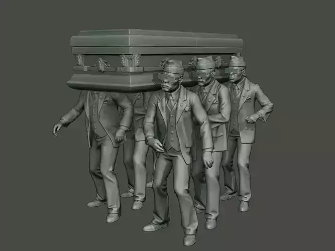 Dancing coffin meme 3D print model