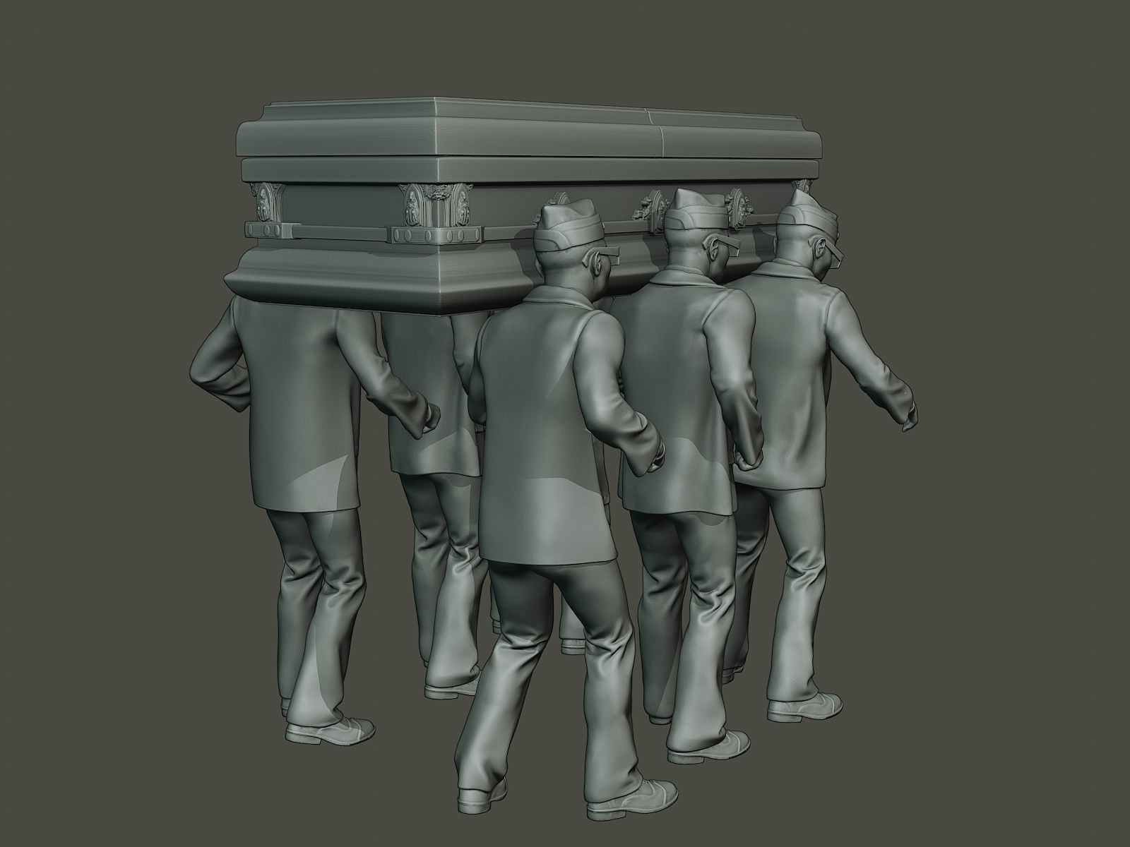 Dancing coffin meme 3D print model_6
