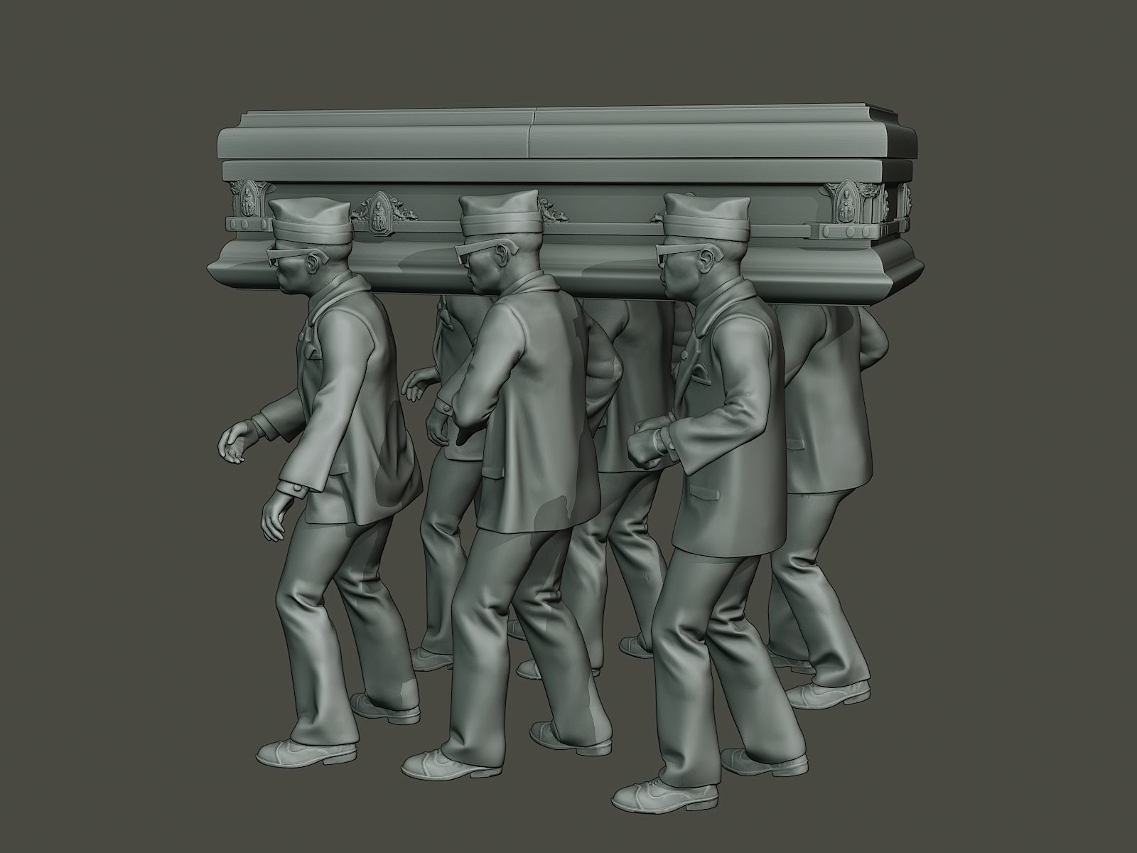 Dancing coffin meme 3D print model_3