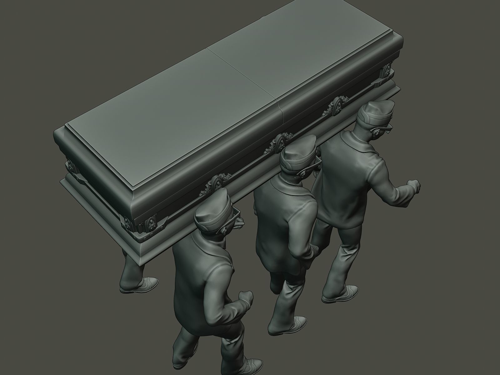 Dancing coffin meme 3D print model_21