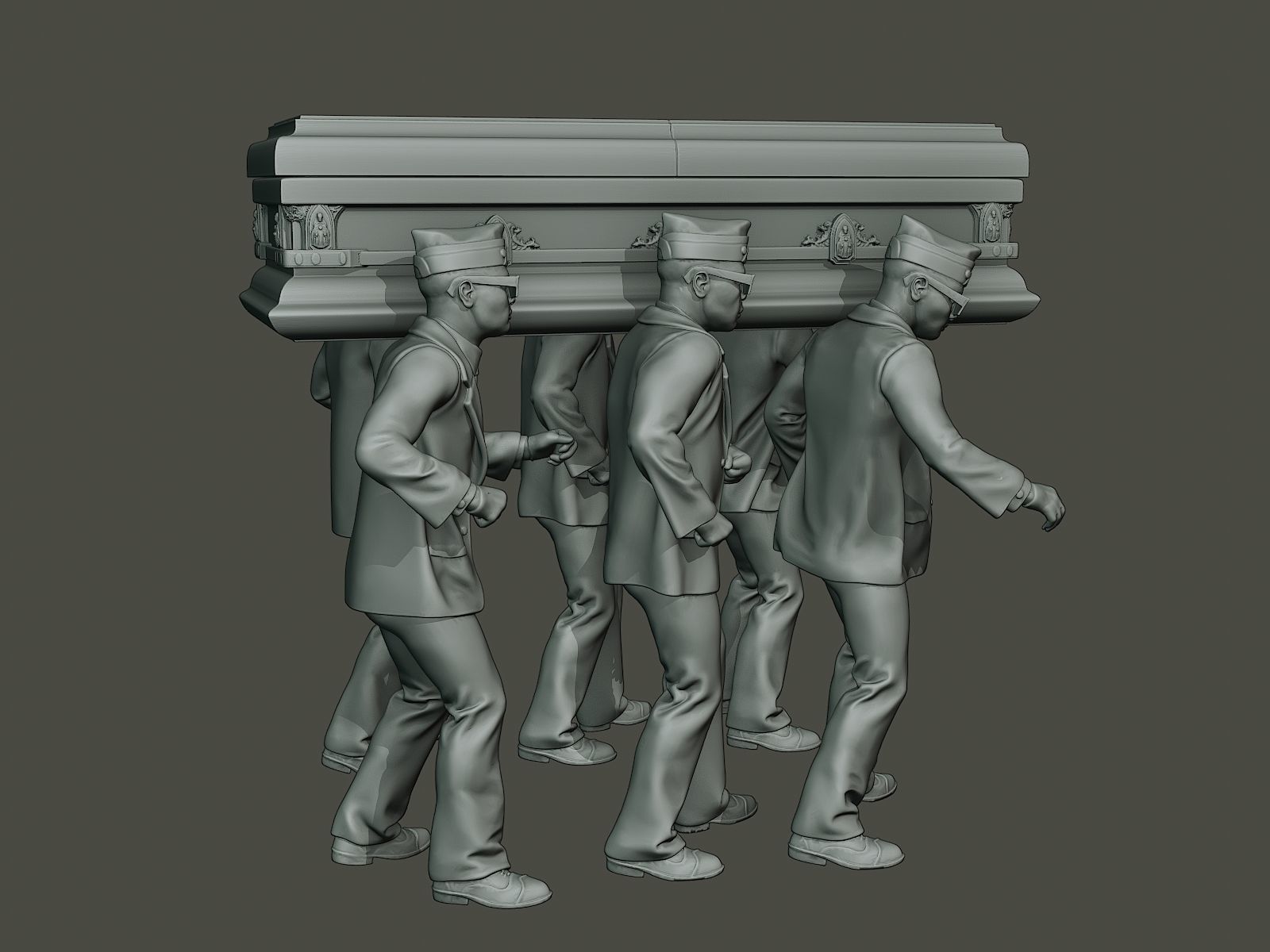 Dancing coffin meme 3D print model_7