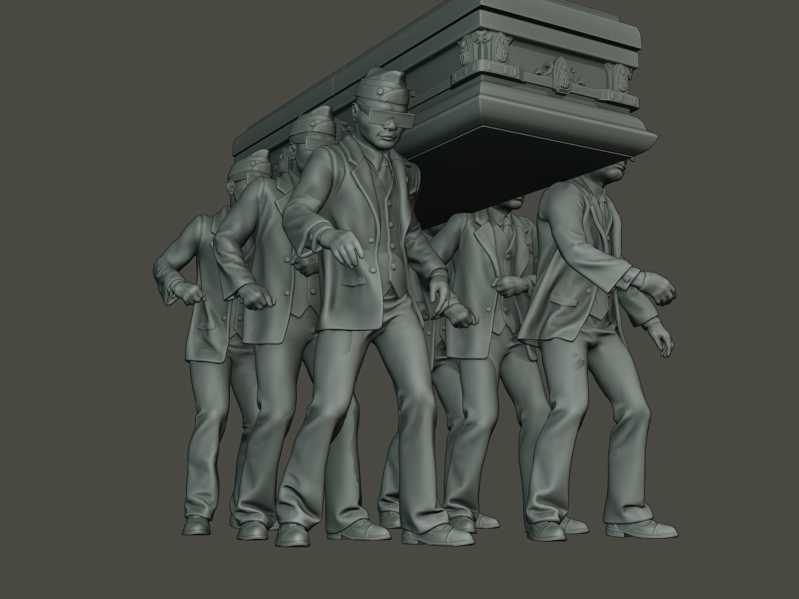 Dancing coffin meme 3D print model_12